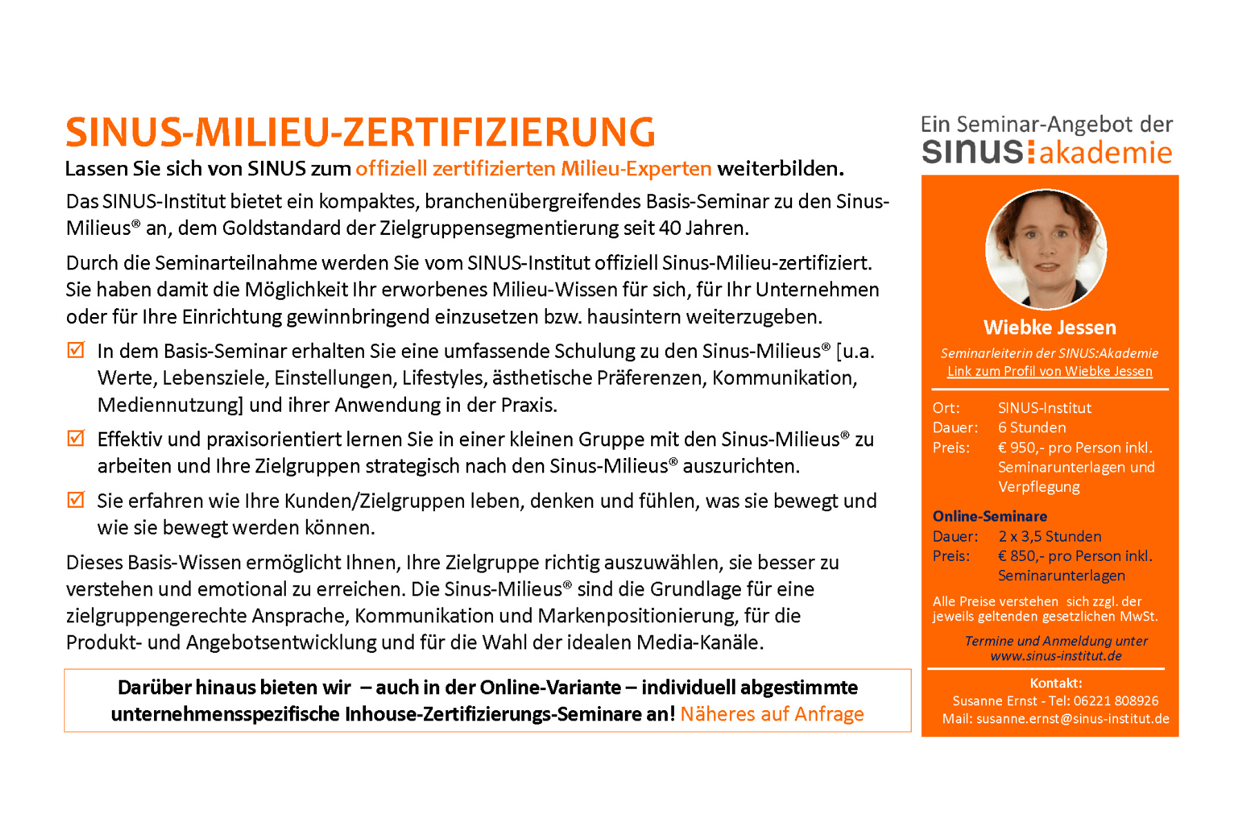 Sinus-Milieu-Zertifizierung – Das neue Weiterbildungsangebot